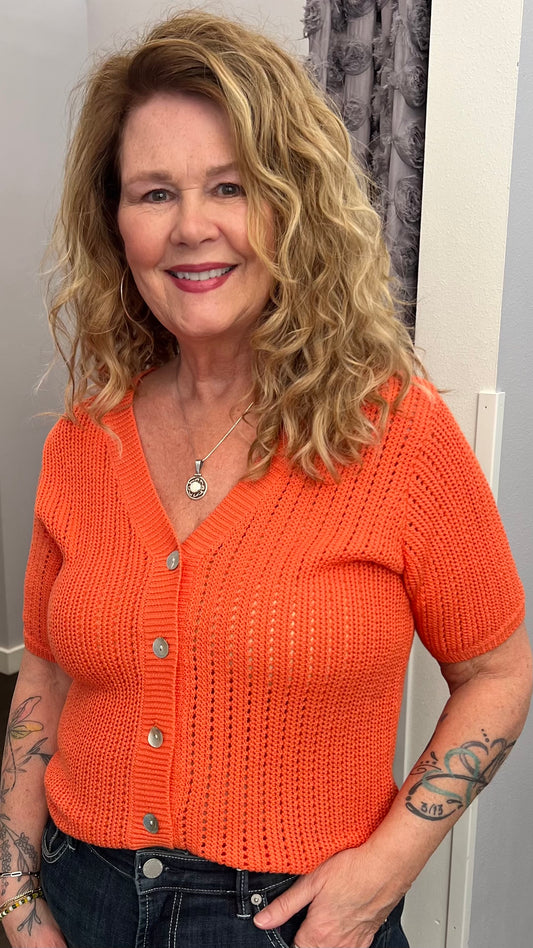 Aperol Spritz Knit Cardigan