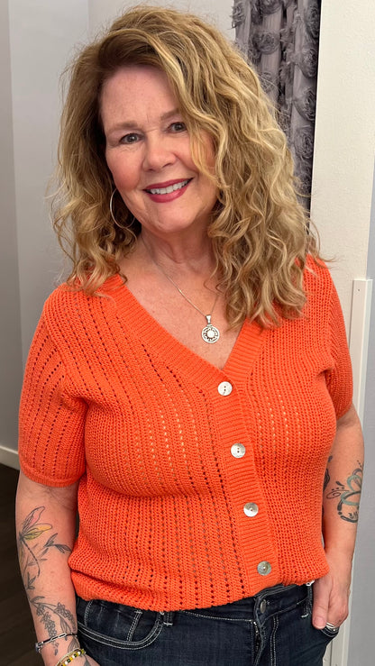 Aperol Spritz Knit Cardigan