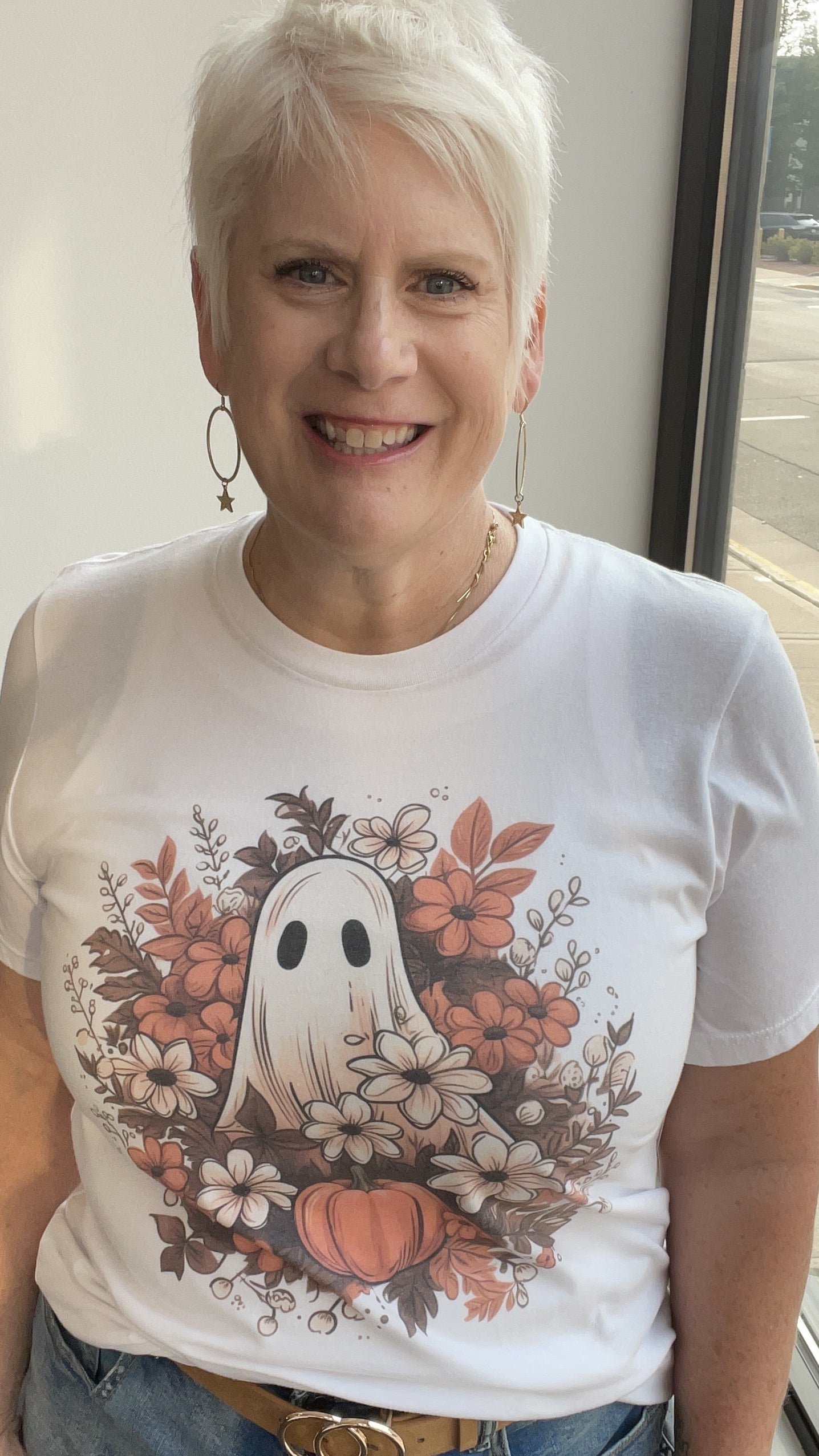 Fall Halloween Ghost Graphic Tee