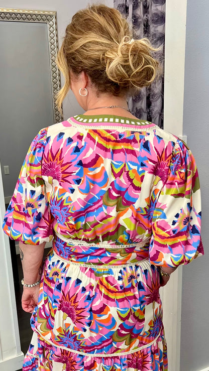 Riviera Bloom Maxi Dress by THML