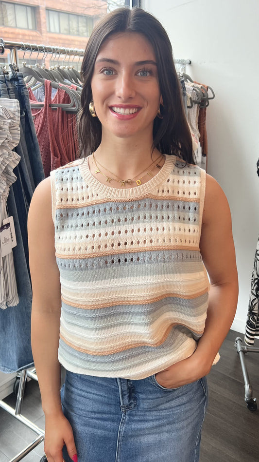 Creamsicle Skies Sweater Tank
