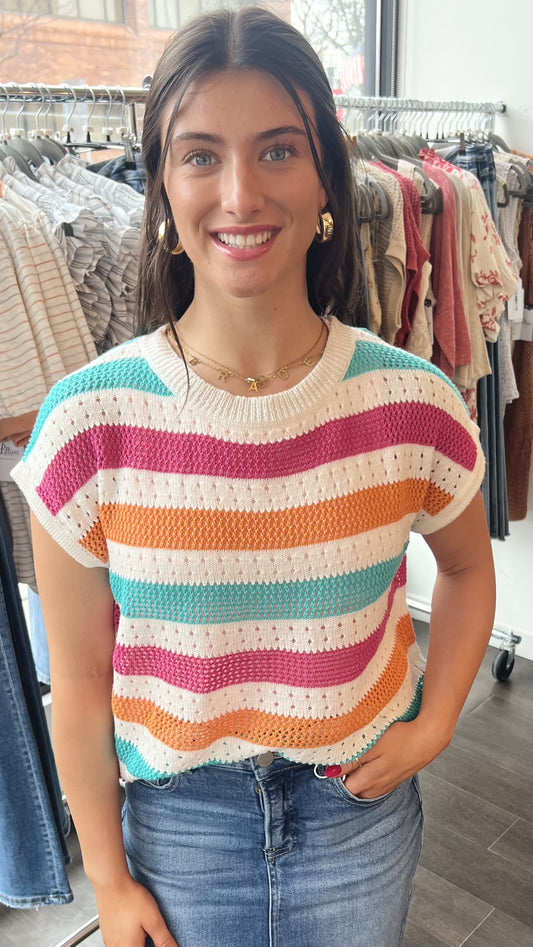 Sugar & Stripes Sweater Top