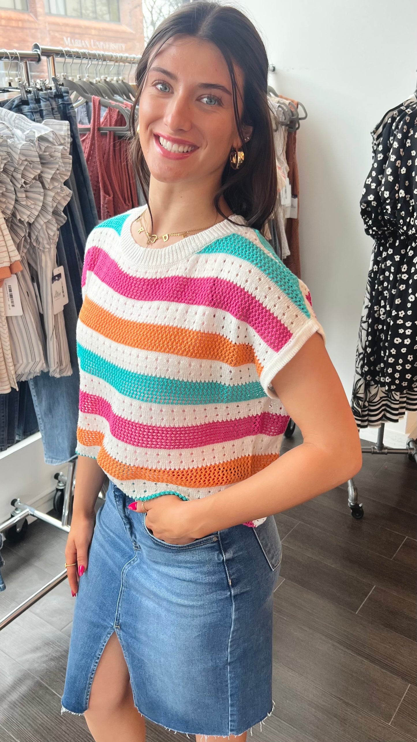 Sugar & Stripes Sweater Top