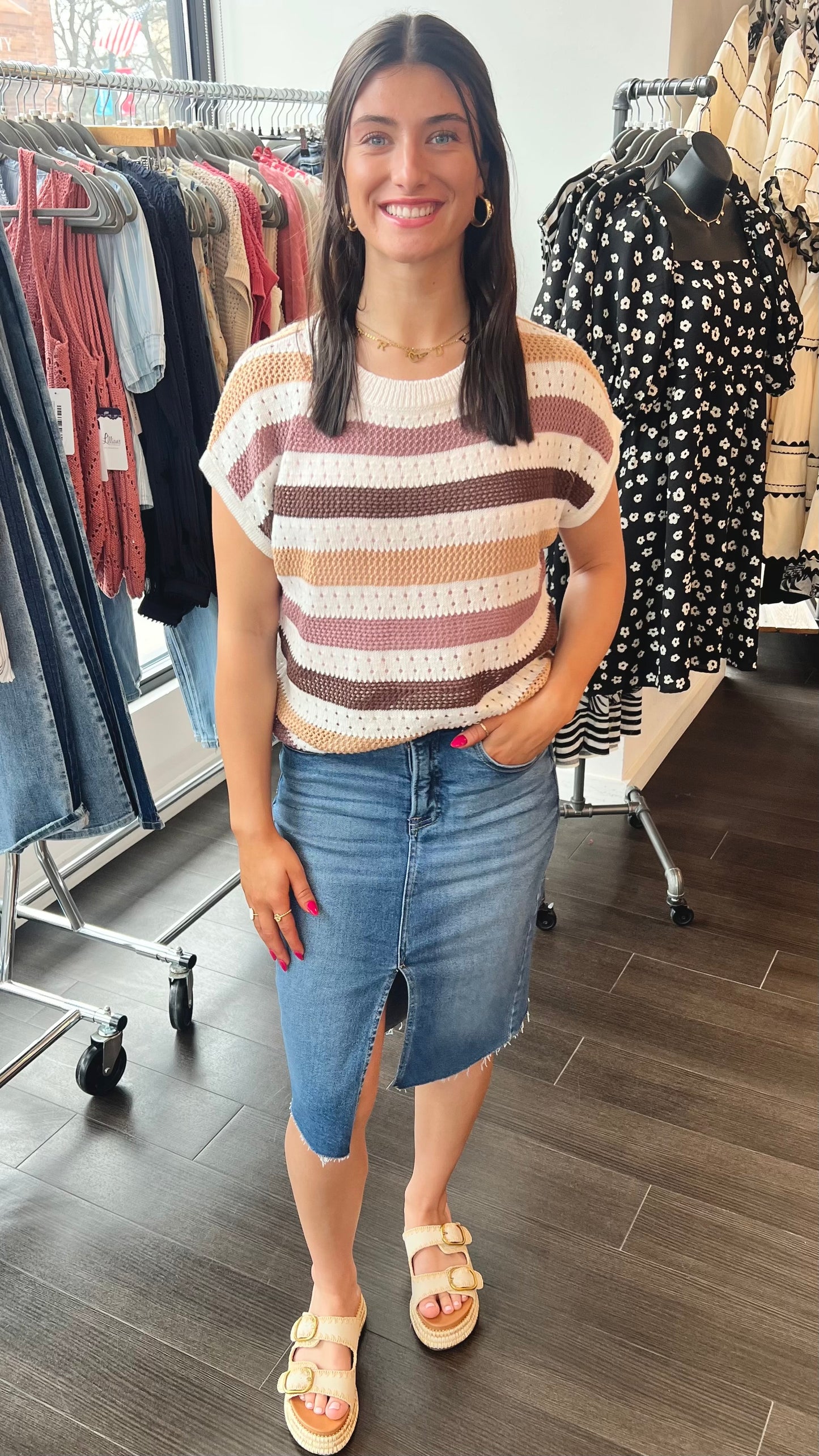 Sugar & Stripes Sweater Top