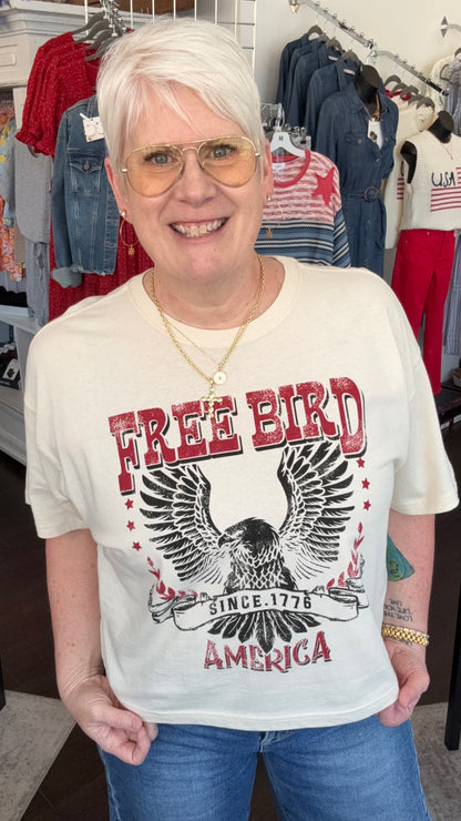 Free Bird Cropped Tee