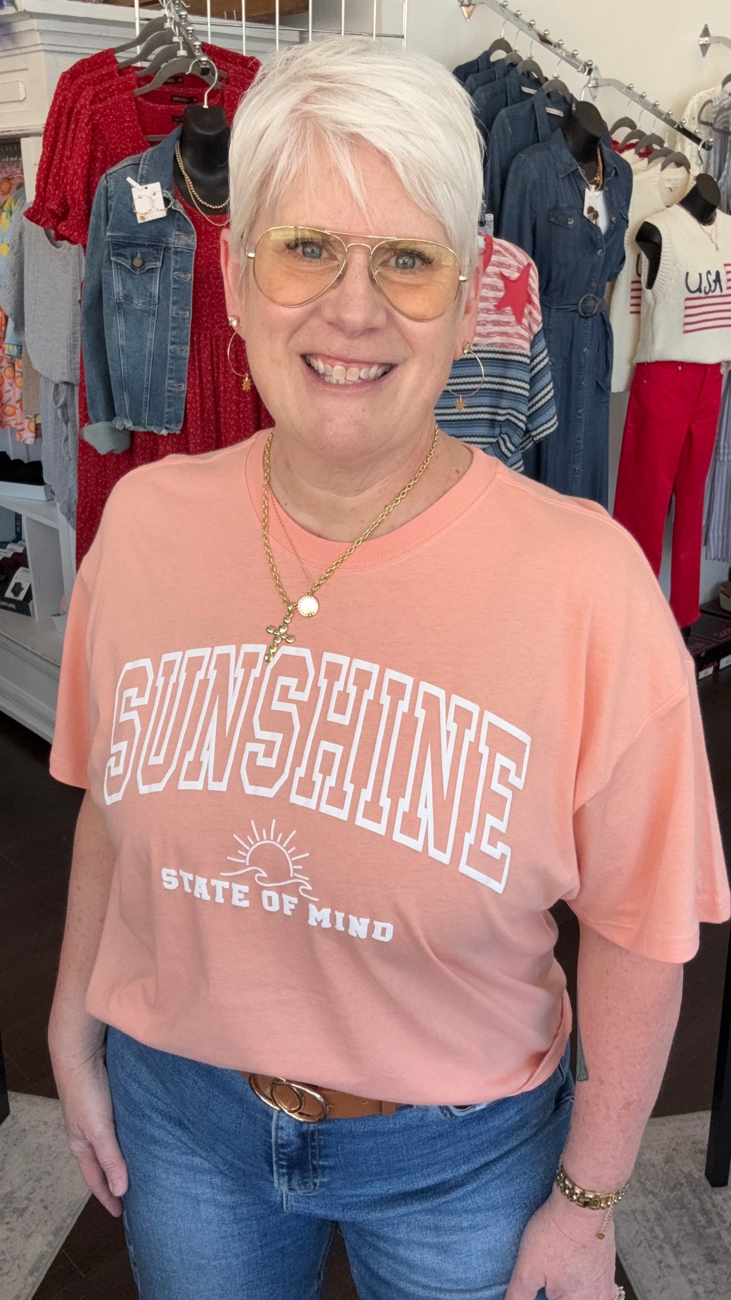 Sunshine State of Mind Cropped Tee