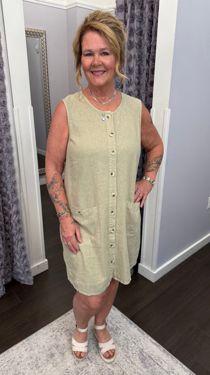 Riri Dress in Abbey Stone by Dear John