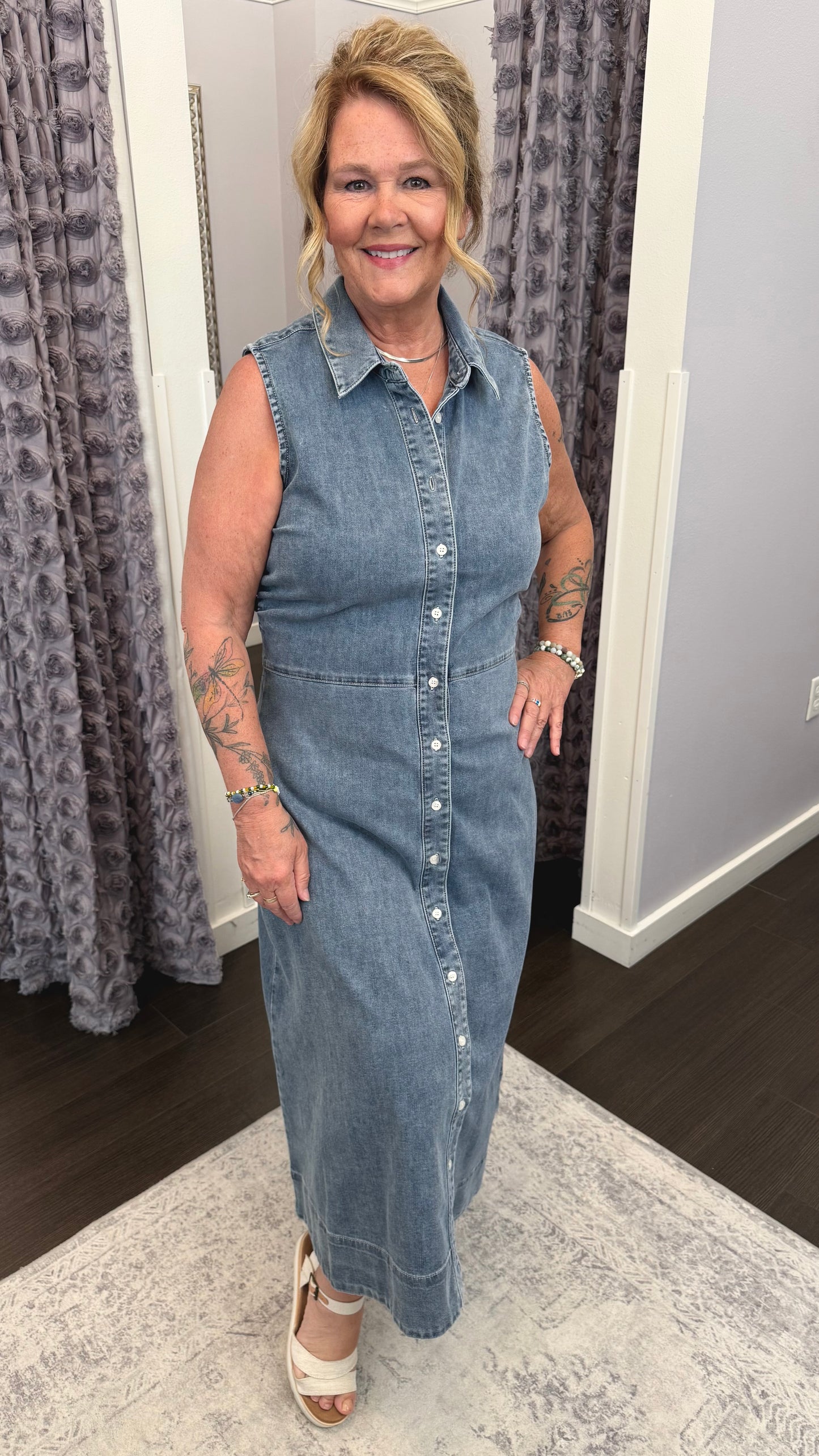 Luella Midi Dress in Lake Chelan by Dear John