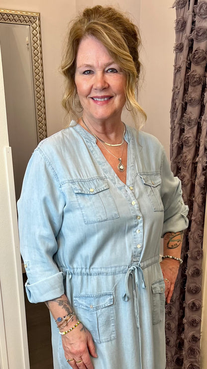 Letty Dress in Carolina Blue by Dear John