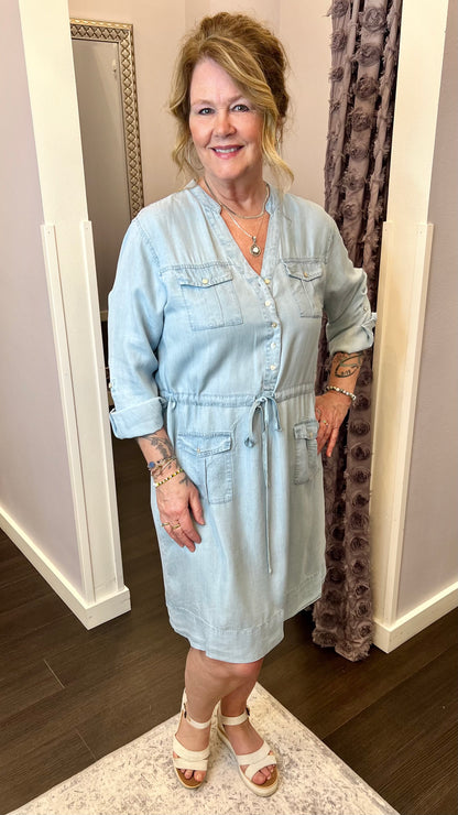 Letty Dress in Carolina Blue by Dear John