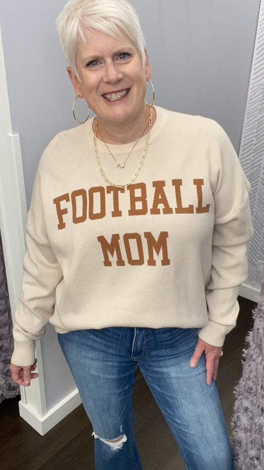 Football Mom Jacquard Sweater