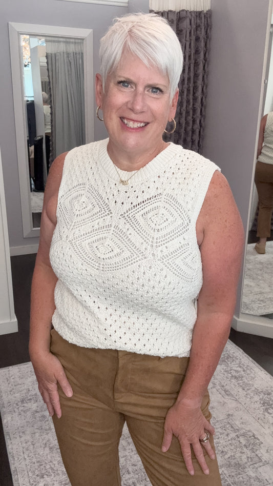 Diamond Days Sweater Tank by Dex