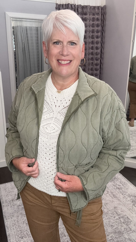 Cozy Compass Quilted Jacket by Dex