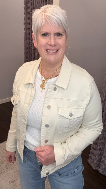 Ainsley Denim Jacket in Wheat by Dear John