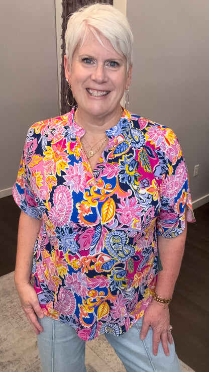 Boldly Blooming Top by Dear Scarlett