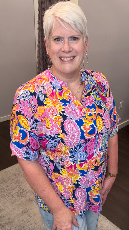 Boldly Blooming Top by Dear Scarlett
