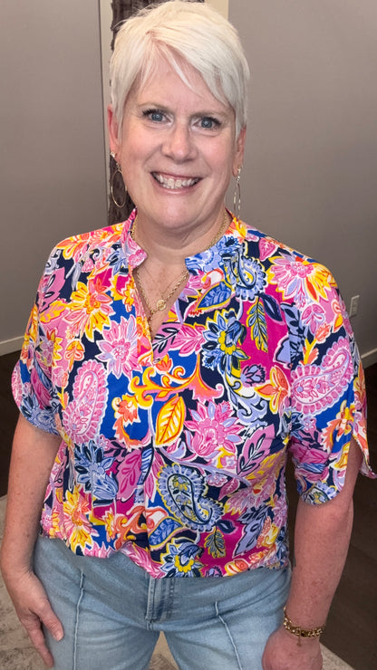 Boldly Blooming Top by Dear Scarlett