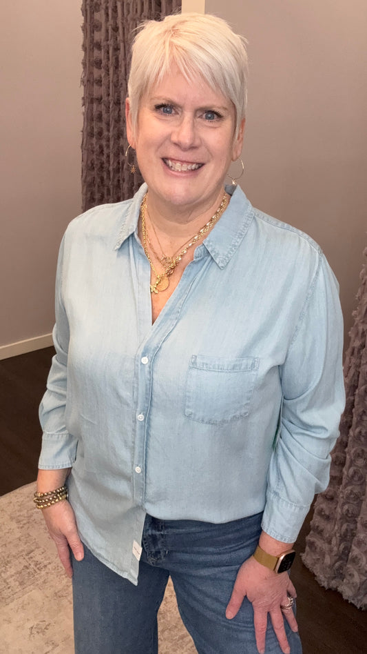 Galena Tencel Top in Skywash by Dear John