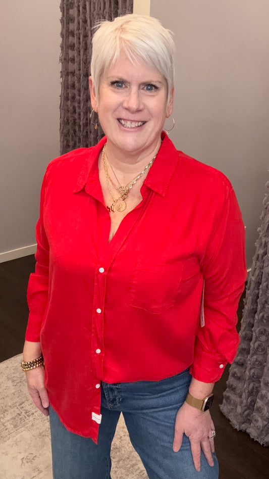 Galena Tencel Top in Salsa by Dear John