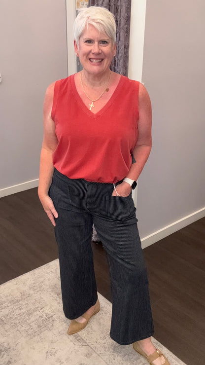 On The Line High Rise Wide Leg Jeans by Vervet