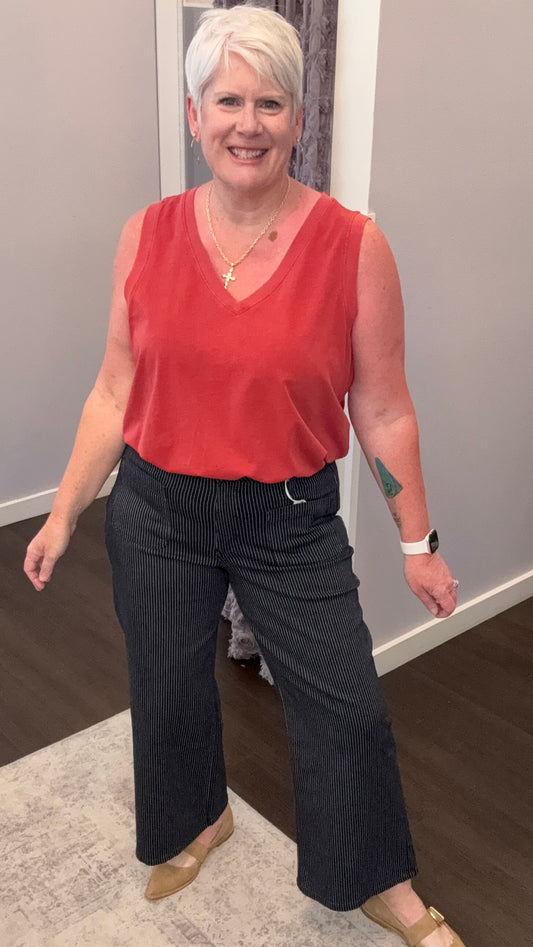 On The Line High Rise Wide Leg Jeans by Vervet