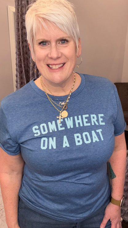 Somewhere On A Boat Graphic Tee