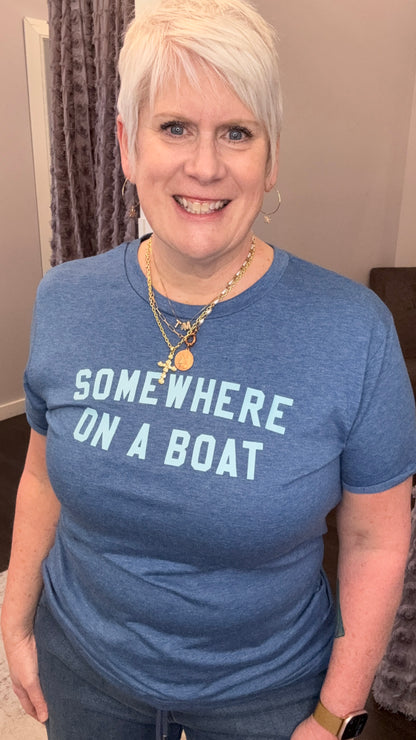 Somewhere On A Boat Graphic Tee