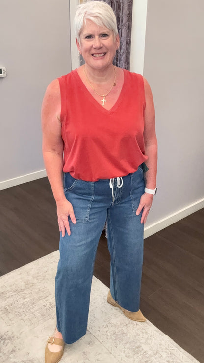 Cloud Nine High Rise Super Soft Barrel Leg Jeans by Vervet