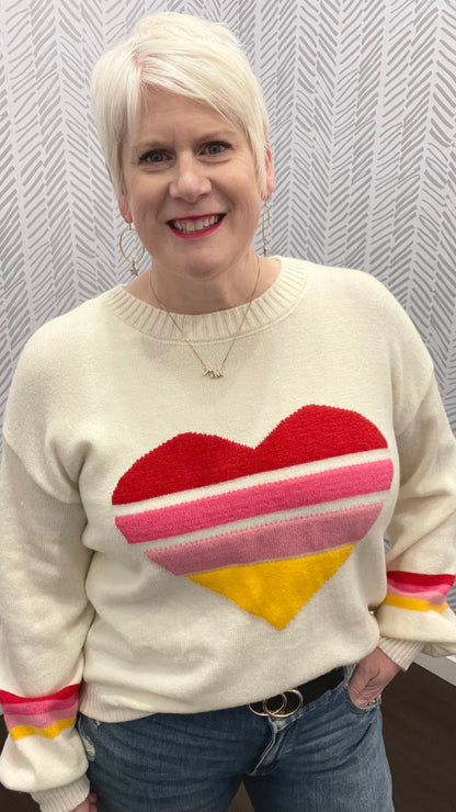 Sunset Heart Sweater