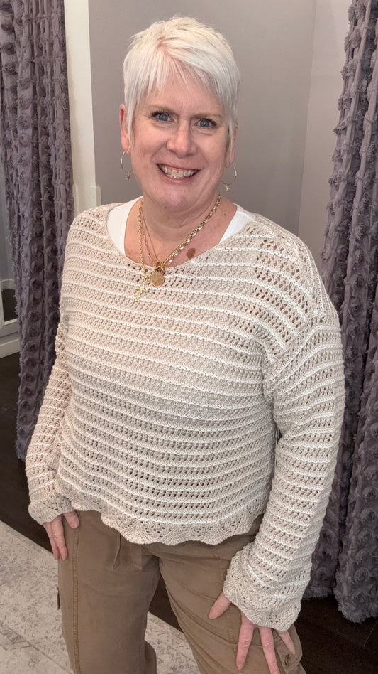 Sandy Shores Crochet Sweater by Dex