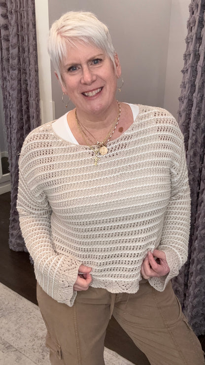 Sandy Shores Crochet Sweater by Dex