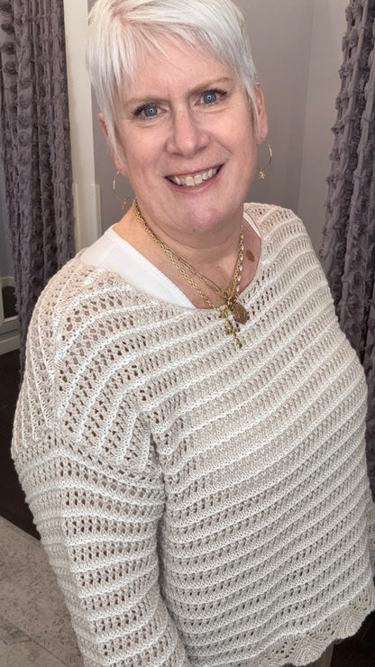 Sandy Shores Crochet Sweater by Dex