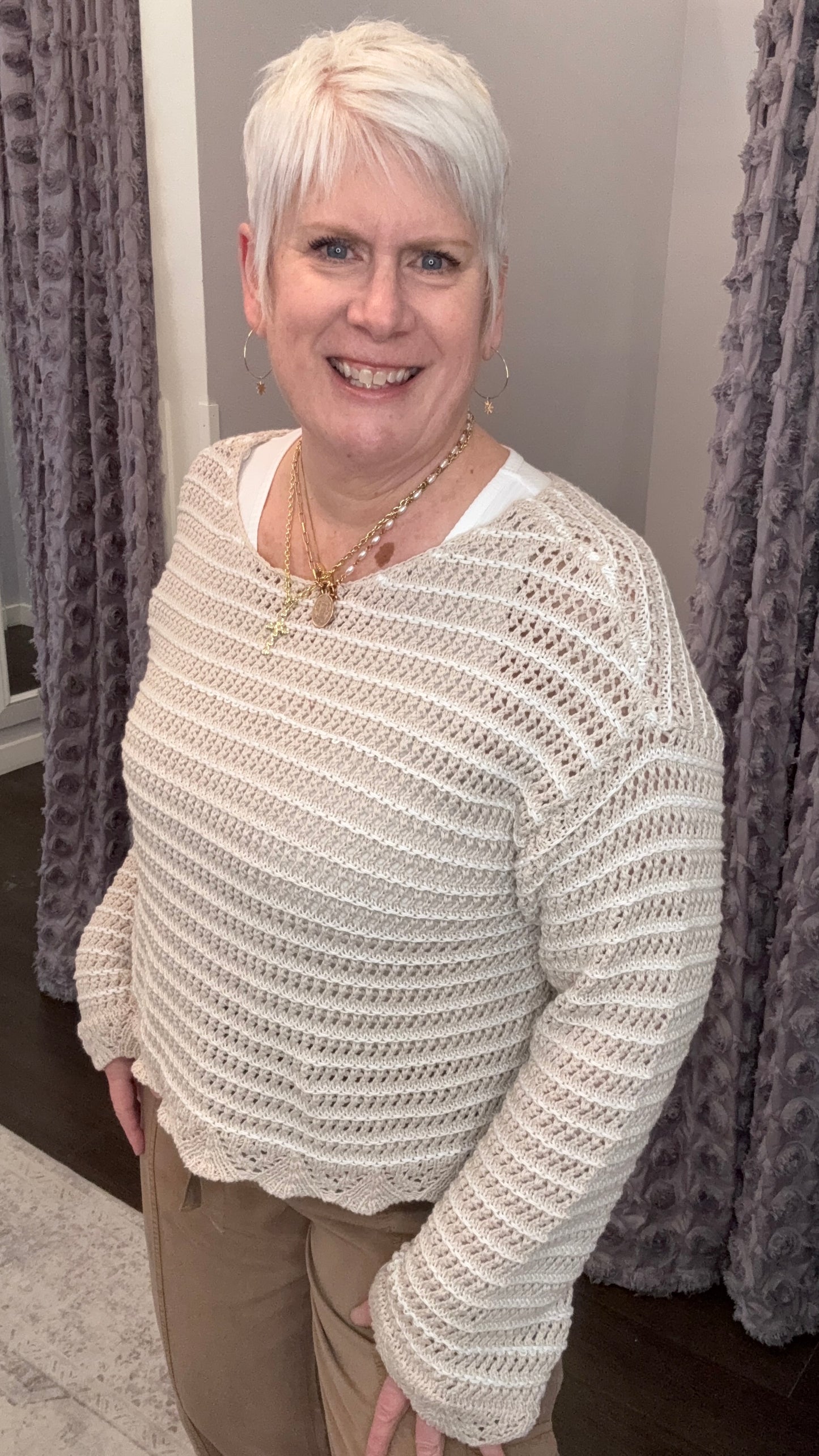 Sandy Shores Crochet Sweater by Dex