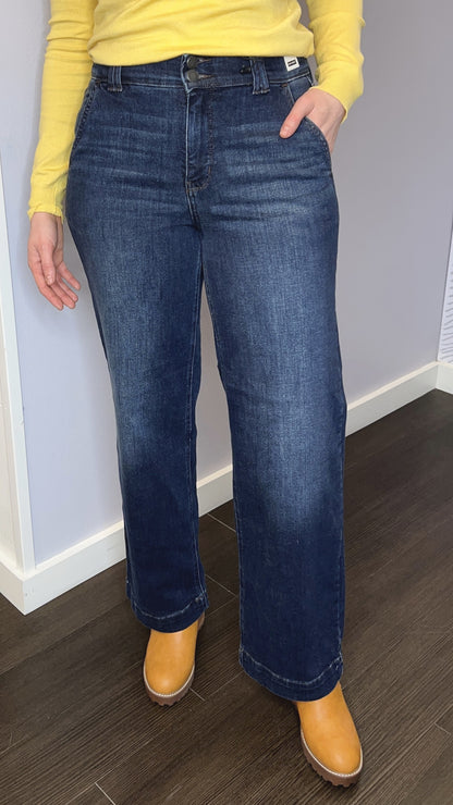 Blue Horizon High-Waist Wide Leg Jeans by Judy Blue