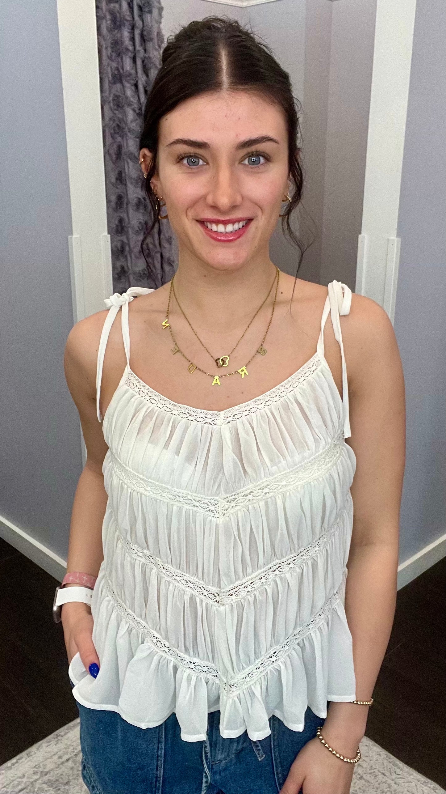 Soft Whispers Tank Top in Buttercream by Dex