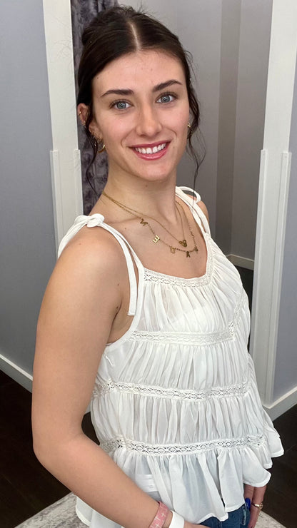 Soft Whispers Tank Top in Buttercream by Dex
