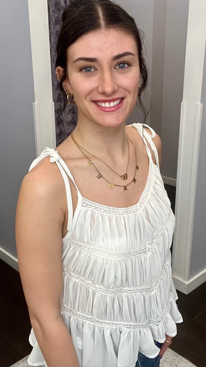 Soft Whispers Tank Top in Buttercream by Dex