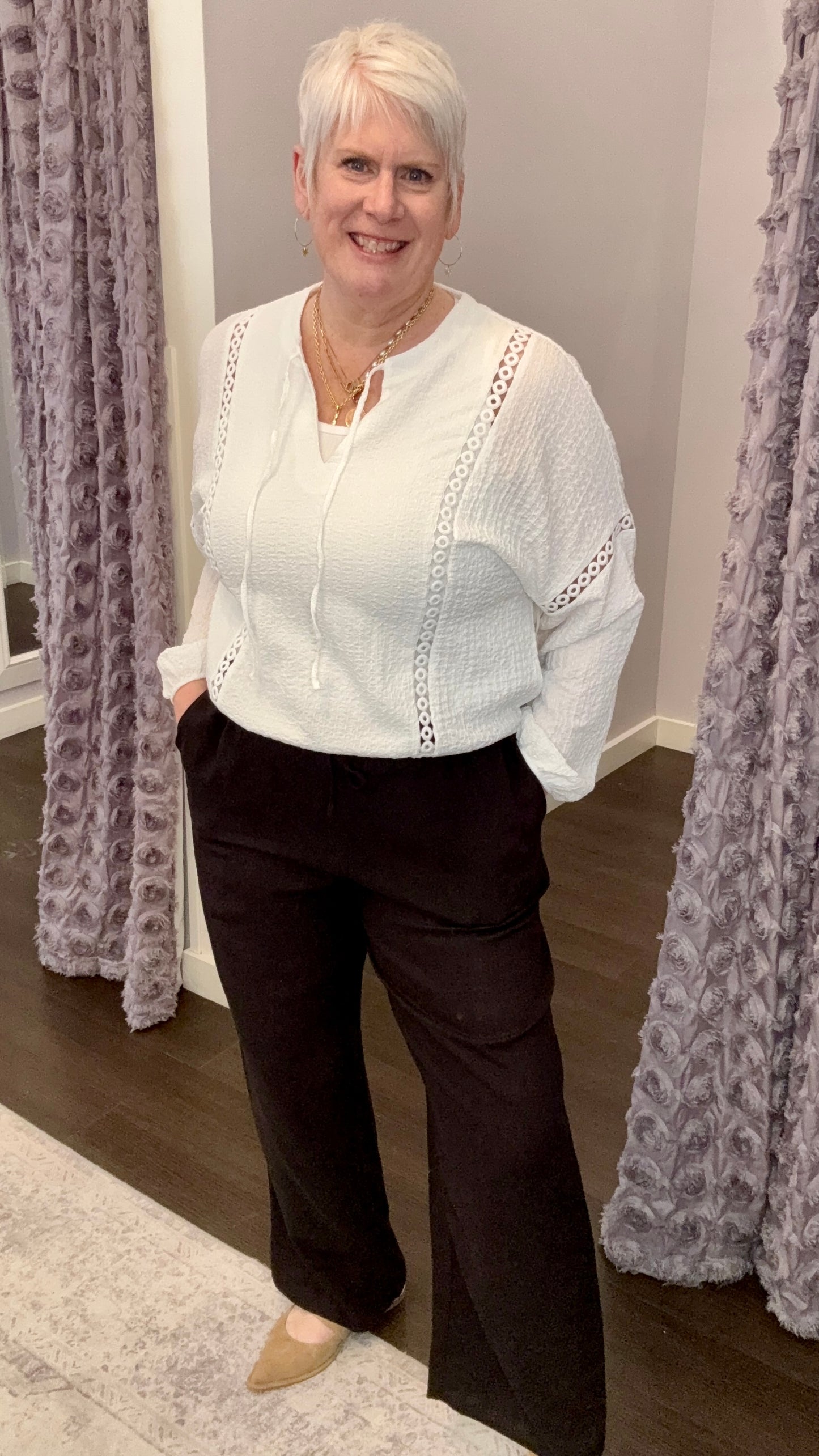 Midnight Breeze Linen Blend Pants by Dex