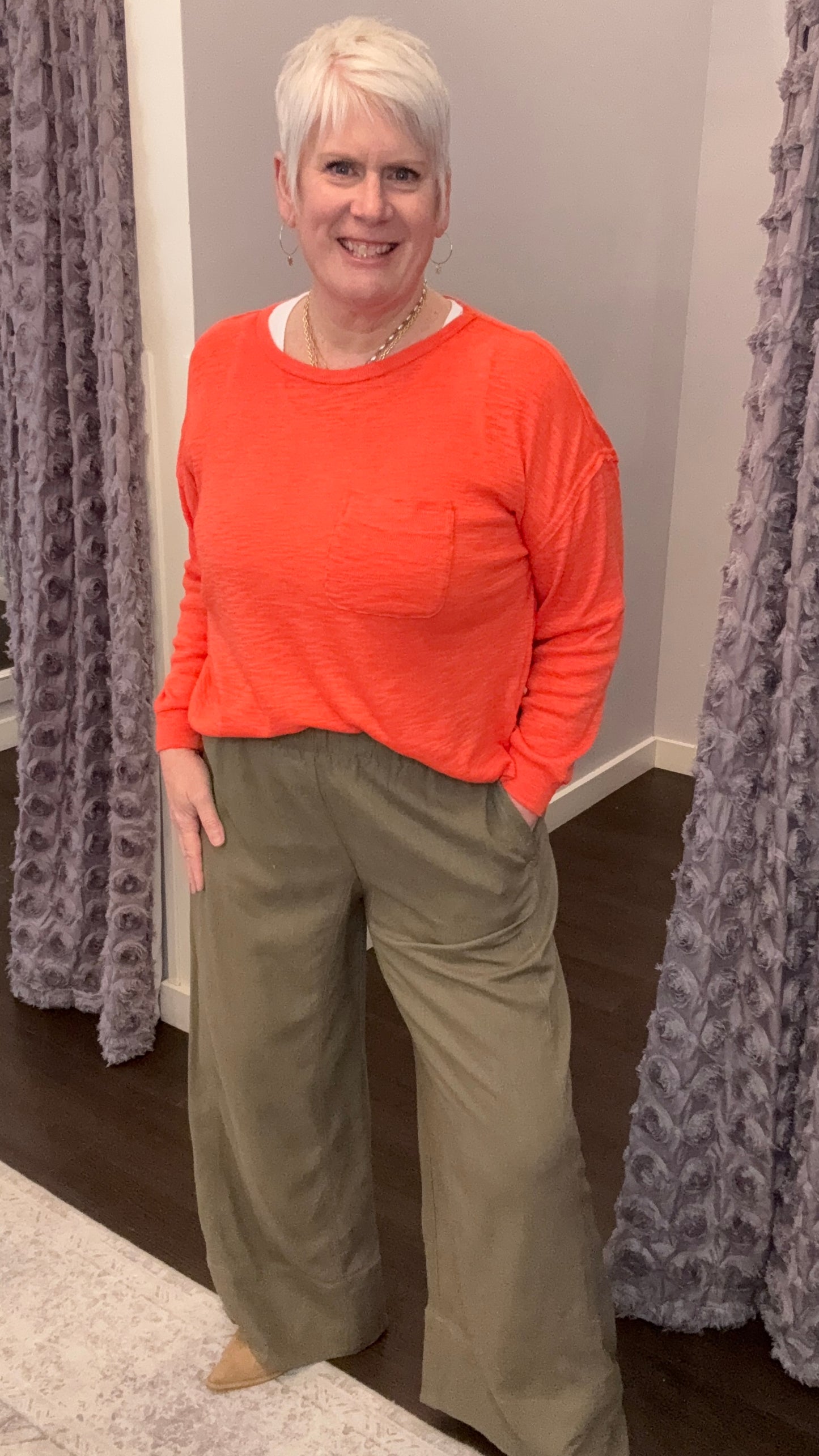 Olive Ease Linen Blend Pants by Dex