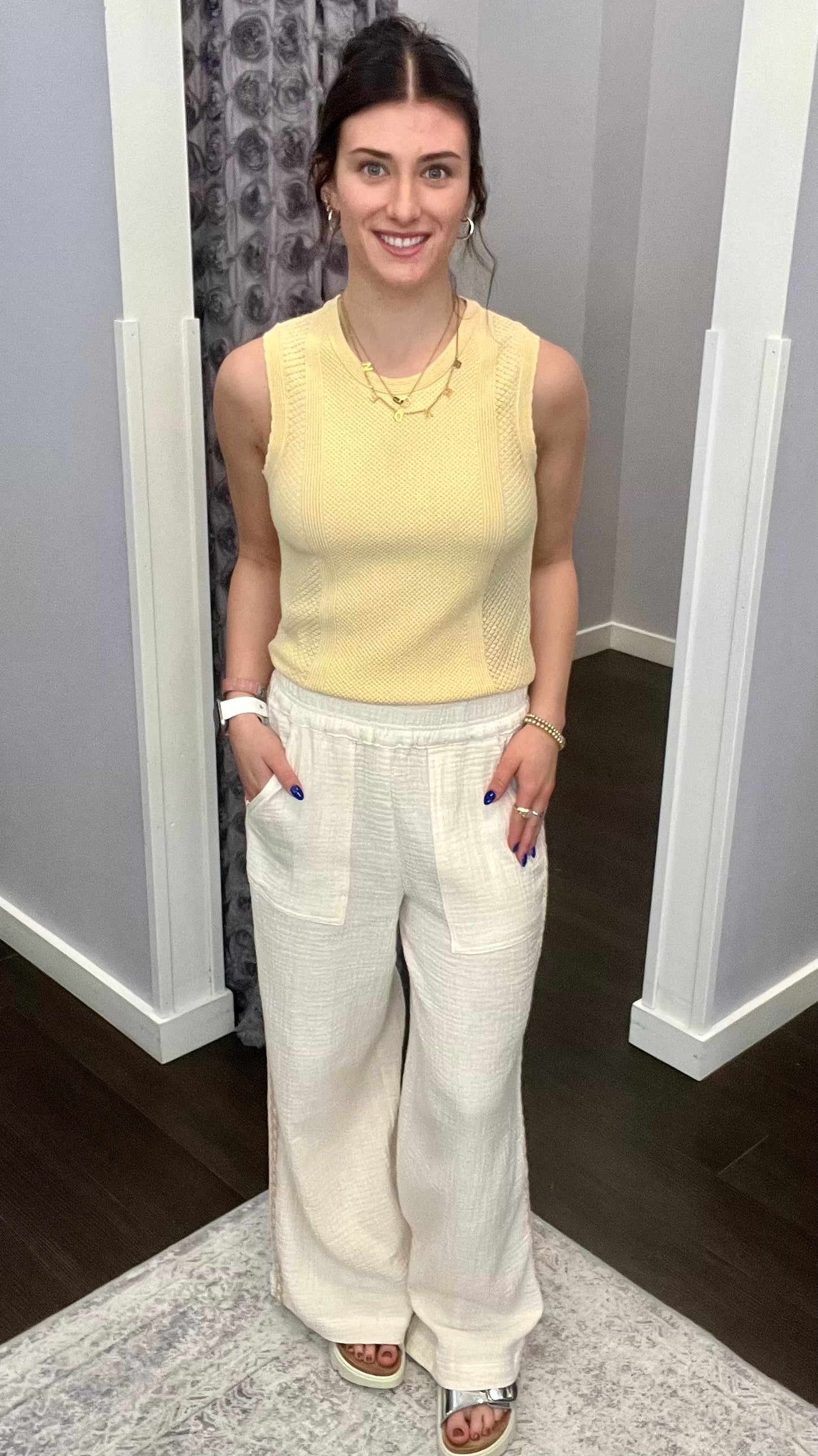 Drift Away Pants in Ecru by Dex