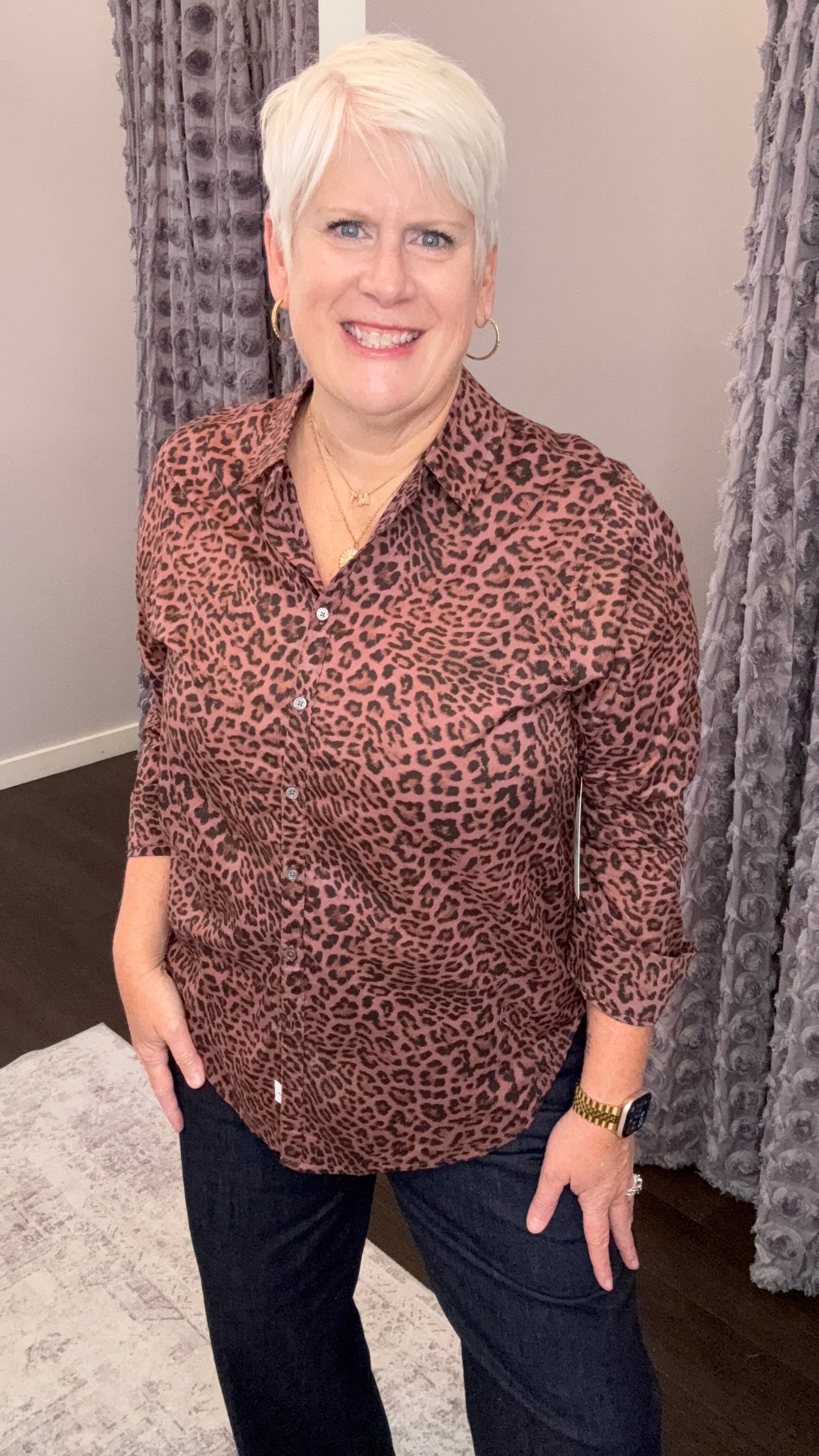 Lolita Top in Cappuccino Leopard by Dear John