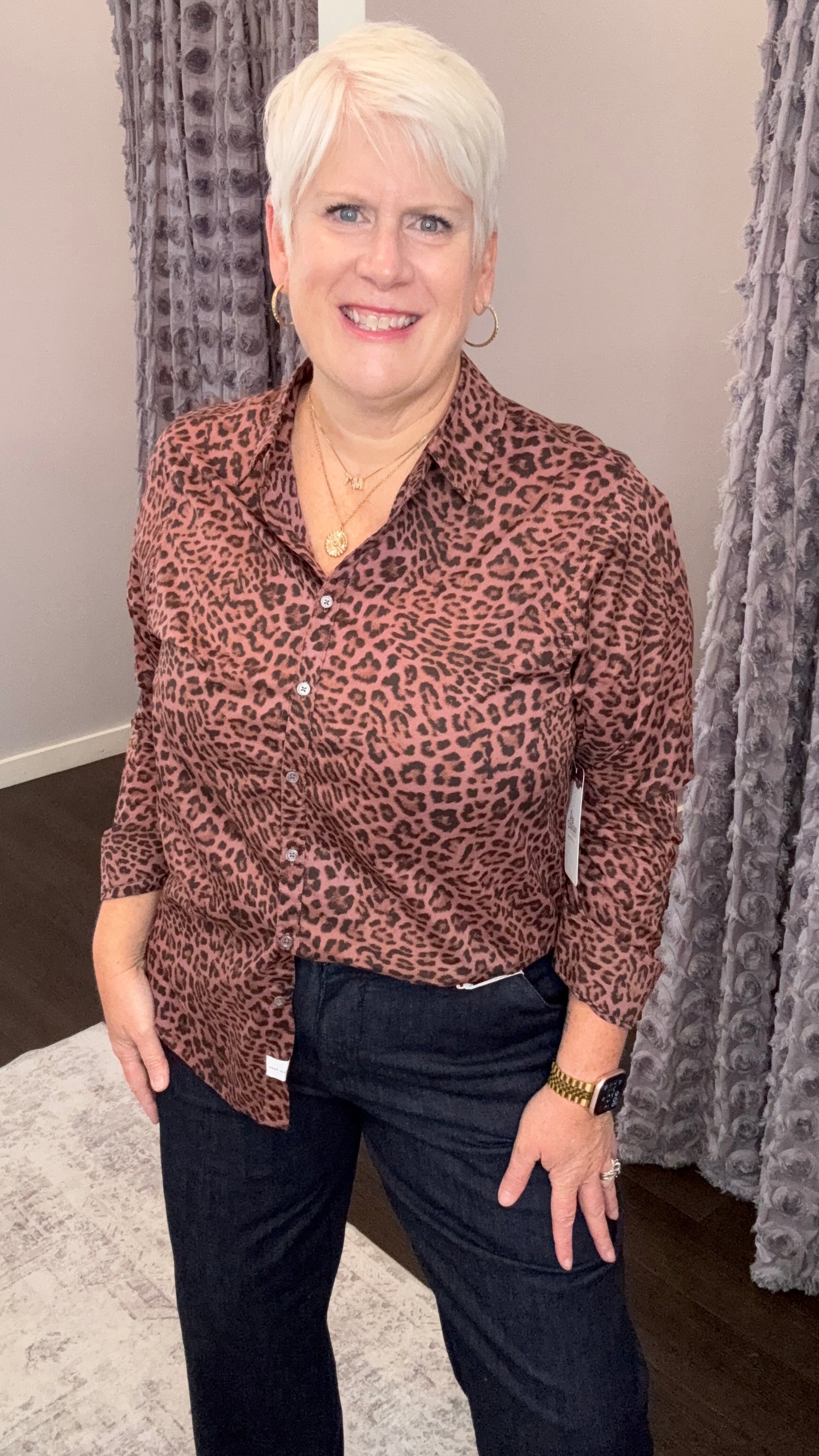Lolita Top in Cappuccino Leopard by Dear John