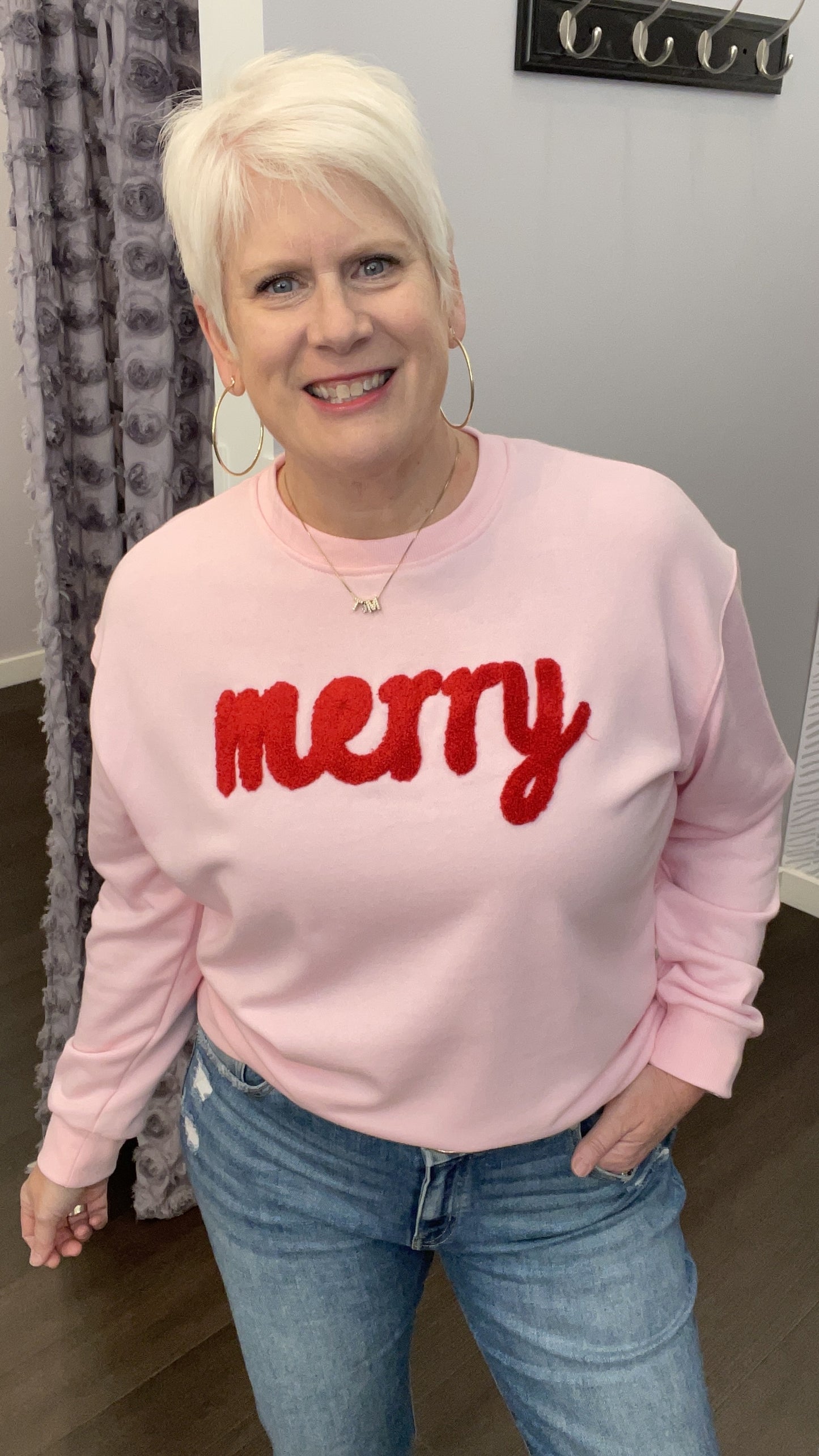 "Merry" Pink Pullover