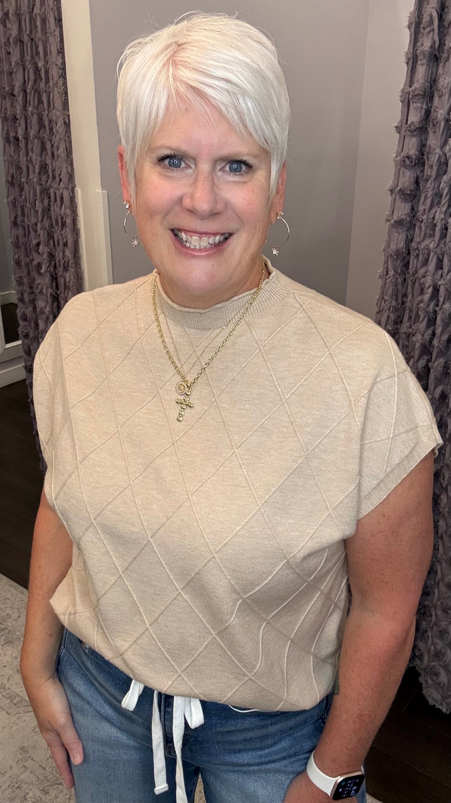 Autumn Lane Knit Top in Taupe