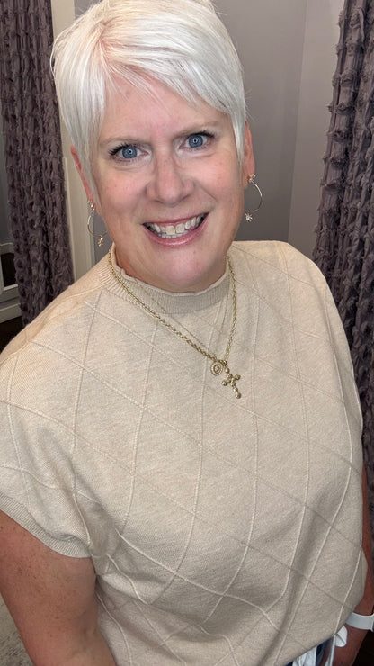 Autumn Lane Knit Top in Taupe