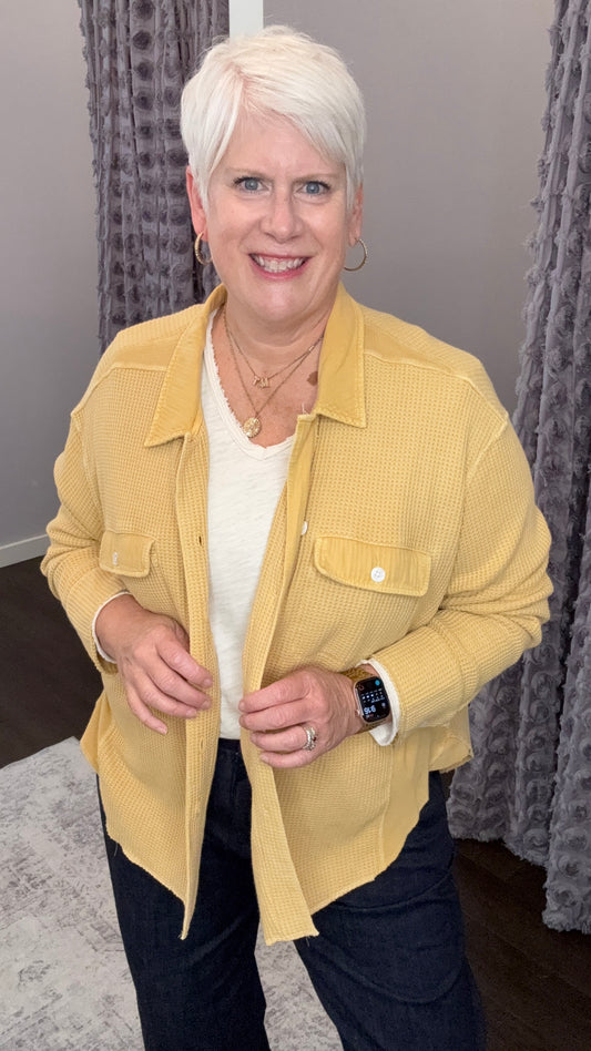 Foster Waffle Knit Jacket by Dear John