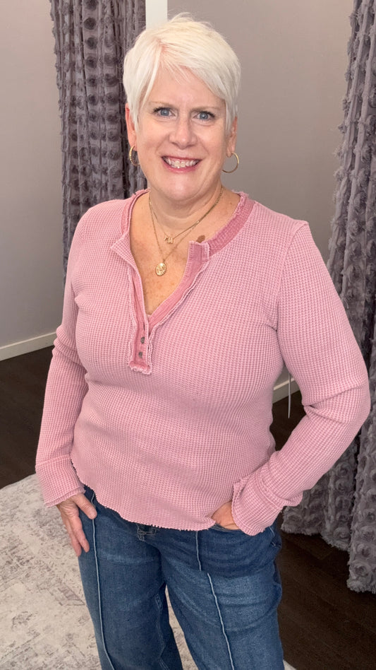 Luna Waffle Knit Top by Dear John