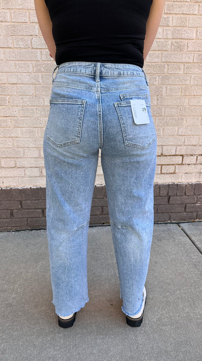 Super High Rise Barrel Jeans in Heroine by Vervet