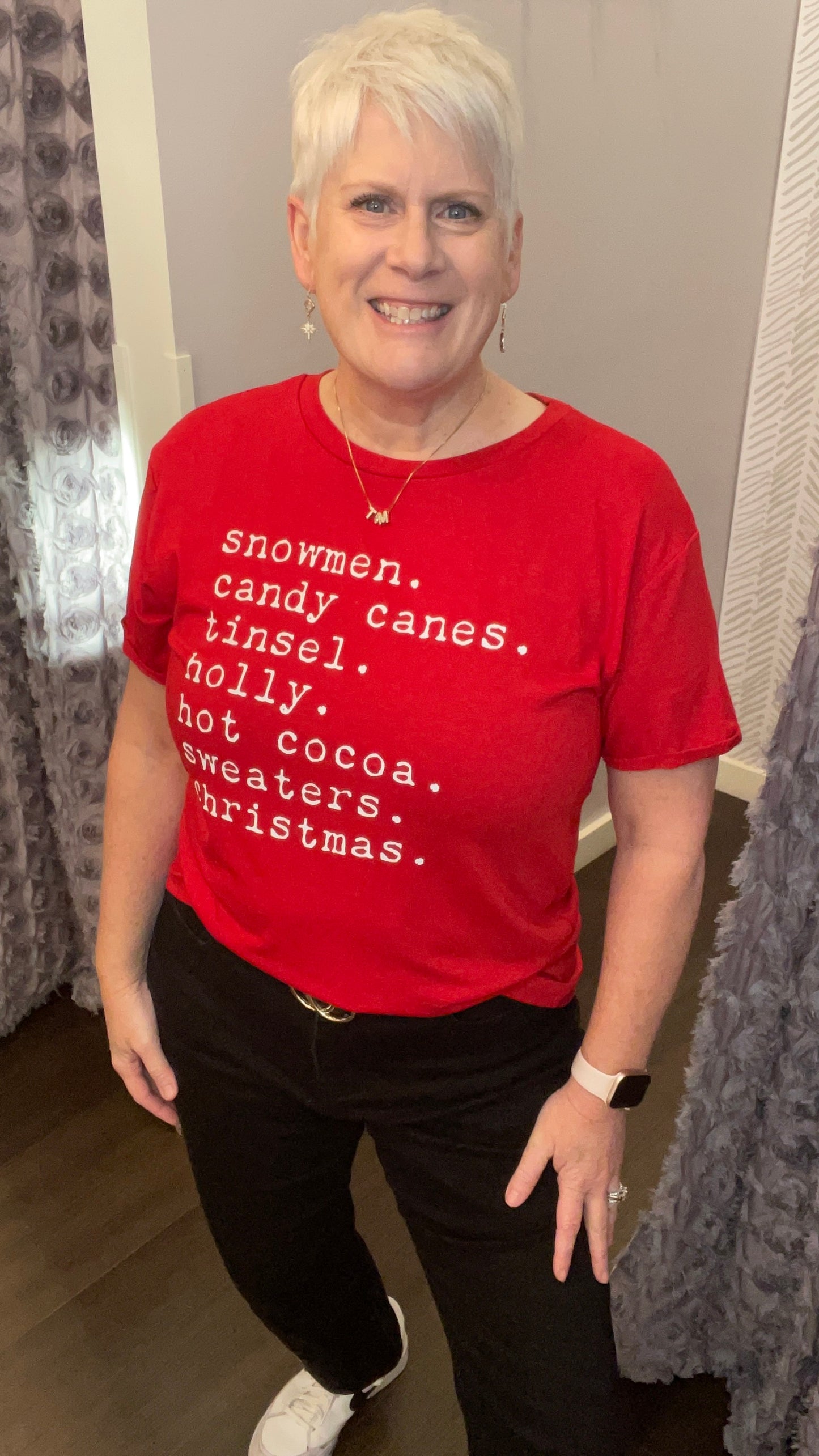 Snowmen, Candy Canes, Tinsel Graphic Tee