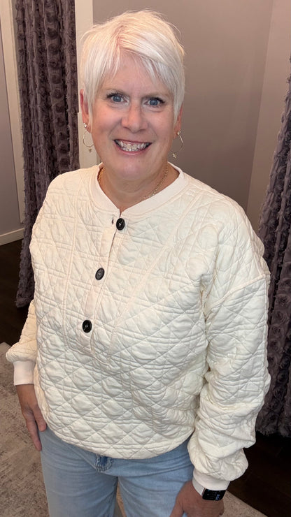 Soft Spot Quilted Pullover